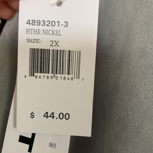 2 pairs Sportelle gray velour velvet soft comfy pull on pant 2X - Picture 13 of 15